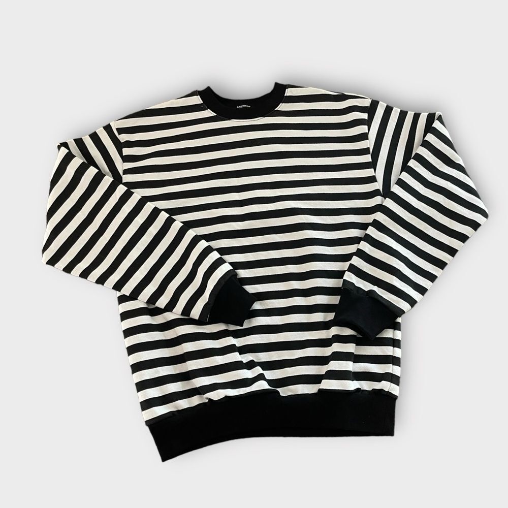 Bananas Monkey Striped Crewneck Sweatshirt | Sz S – Y2K Streetwear Vibes